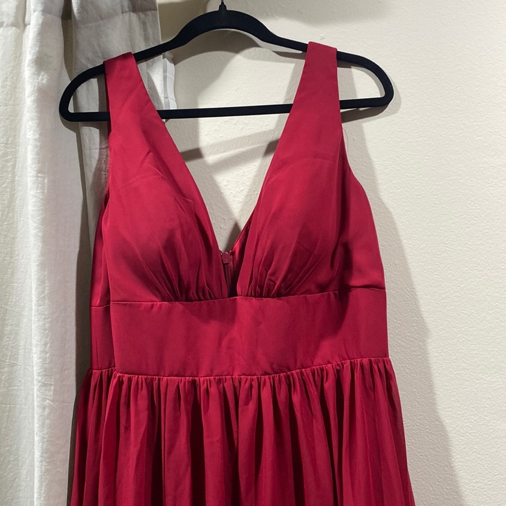 Burgundy bridesmaid dress